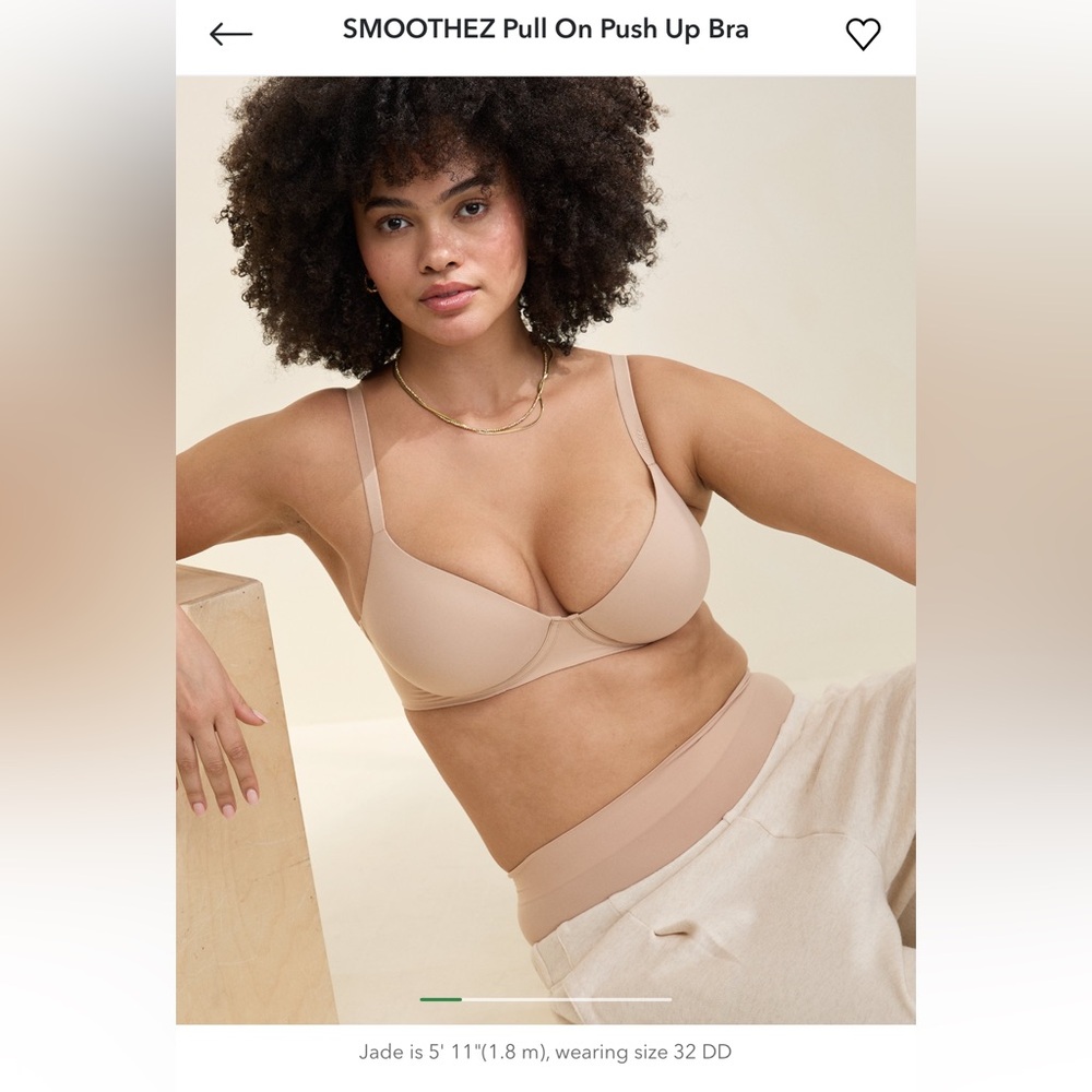 AERIE Smoothez Pull On Push Up Bra - Sands - 32DD